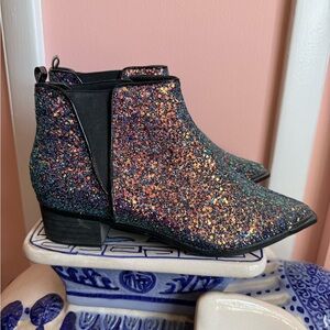 ASOS ADMISSION Point Toe Glitter Ankle Boots - Size 11 - Never Worn